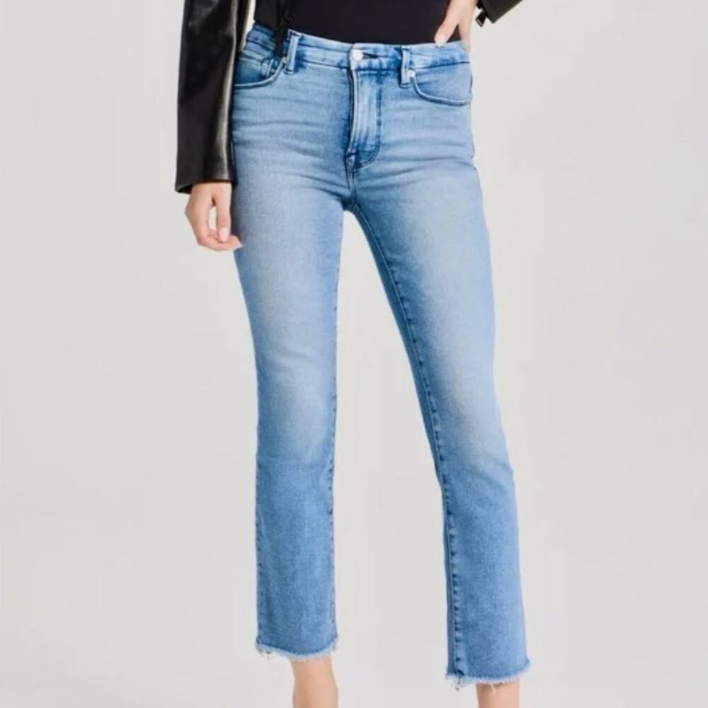 NWT Good American Good Straight Split Pockets Jeans Size 6